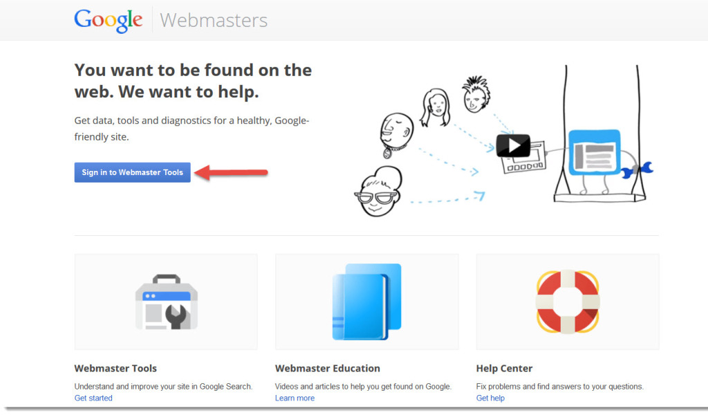 login to google webmasters